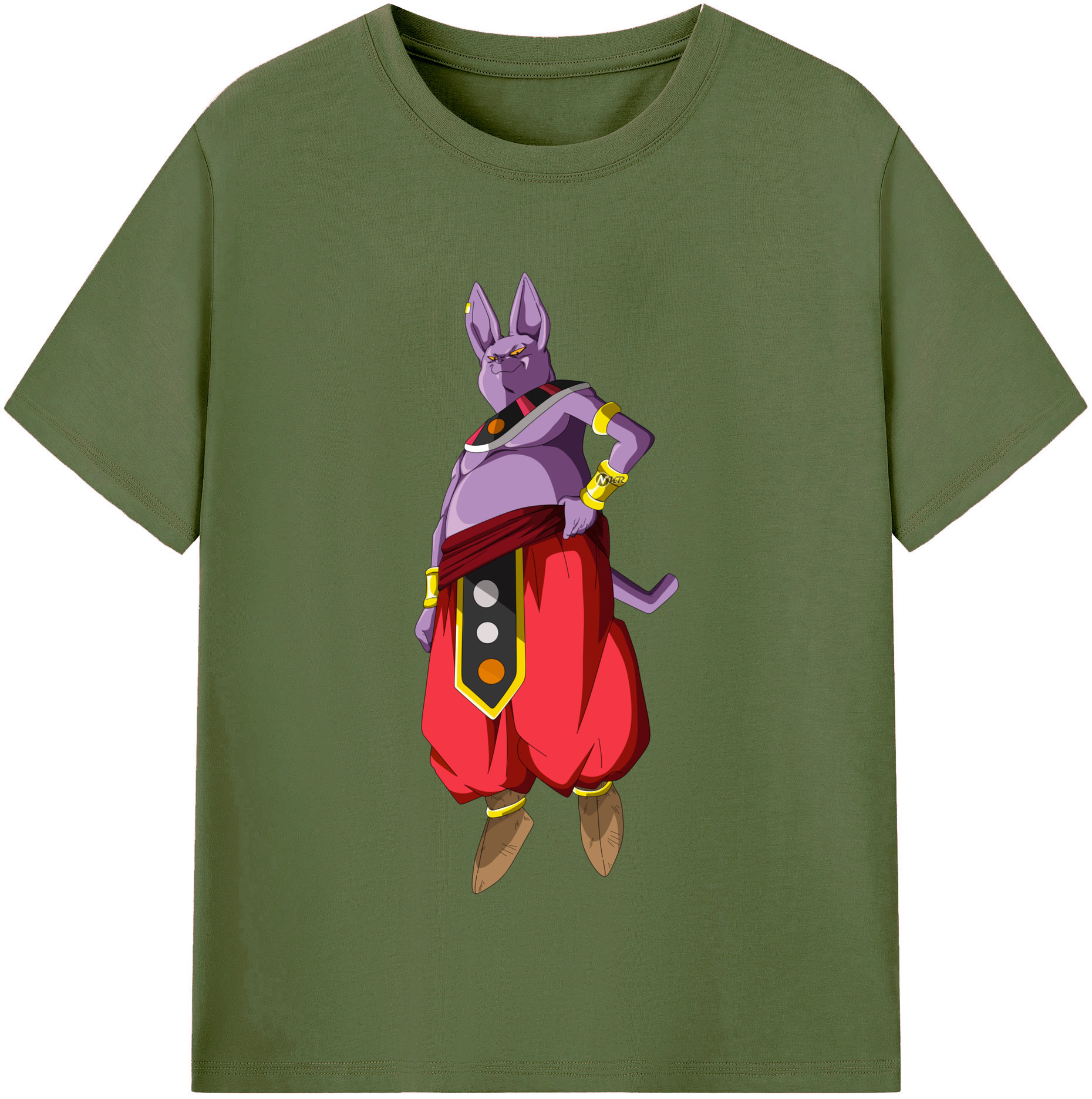 （画像用） ドラゴンボール シャンパ DRAGON BALL Champa 綿100％半袖Tシャツ（フロントプリント）